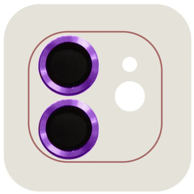 Захисне скло на камеру Metal iPhone 11/12/12 mini Фіолетове