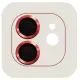 Защитное стекло на камеру Metal iPhone 11/12/12 mini Красное