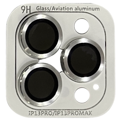 Защитное стекло на камеру Metal iPhone 13 Pro/13 Pro Max Серебряное