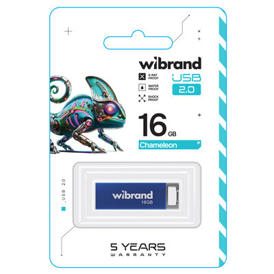 Флеш память USB 16Gb Wibrand Chameleon USB 2.0 Синяя