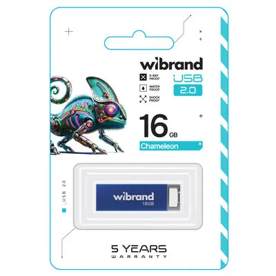 Флеш пам'ять USB 16Gb Wibrand Chameleon USB 2.0 Синя