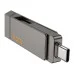 Флеш-накопитель USB 256Gb Hoco UD15 Clever USB 3.2 + Type-C Серый