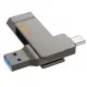 Флеш-накопитель USB 256Gb Hoco UD15 Clever USB 3.2 + Type-C Серый