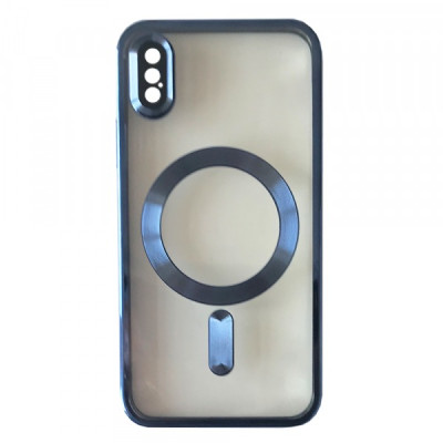 Чехол накладка Shining Camera MagSafe iPhone X Синяя