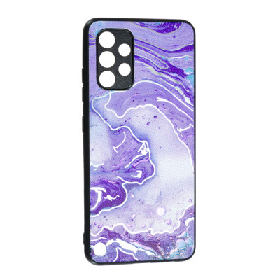Чехол накладка Marble UV Samsung A325 (A32) Фиолетовая
