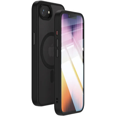 Чехол Накладка Ummi Colorfull MagSafe iPhone 16e Черная