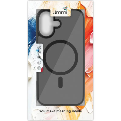 Чехол Накладка Ummi Colorfull MagSafe iPhone 16e Черная