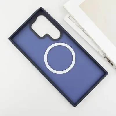 Чехол Накладка Ummi Colorfull MagSafe Samsung S938 S25 Ultra Синяя