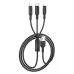 Кабель дата Hoco X25 3in1 Type-C/MicroUSB/Lightning Чорний