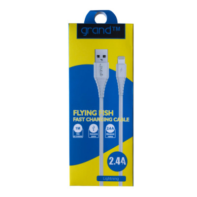 Кабель дата Grand GC-C01 USB Type A - Lightning Білий