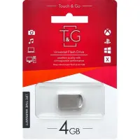 Флеш память USB 4Gb T&G 105 USB 2.0 Серебристая