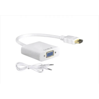 Перехідник HDMI - (VGA+AU) Білий