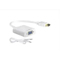 Перехідник HDMI - (VGA+AU) Білий