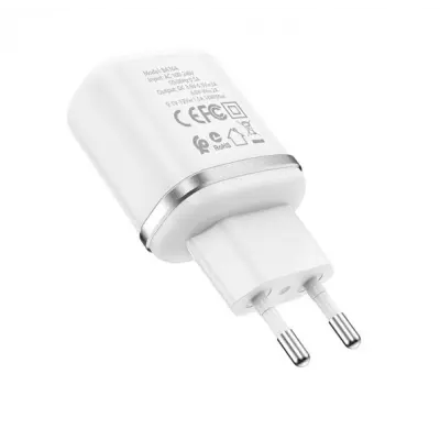 Мережевий зарядний пристрій Borofone BA36A microUSB QC3.0 Білий