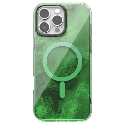 Чехол Накладка Shiny Mountain MagSafe iPhone 15 Pro Max Зеленая
