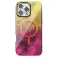 Накладка Shiny Mountain MagSafe iPhone 16 Pro Max Желтая/Розовая