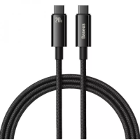 Кабель дата Baseus Tungsten Type-C to Type-C 1м 240W Чорний Кабель дата Baseus Tungsten Type-C to Type-C 1м 240W Чорний