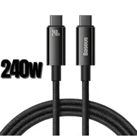 Кабель дата Baseus Tungsten Type-C to Type-C 3м 240W Чёрный