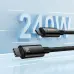 Кабель дата Baseus Tungsten Type-C to Type-C 3м 240W Чорний
