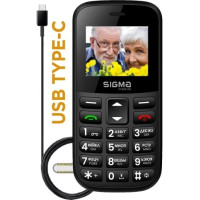 Мобільний телефон Sigma Comfort 50 EASY TYPE-C Black, чорний
