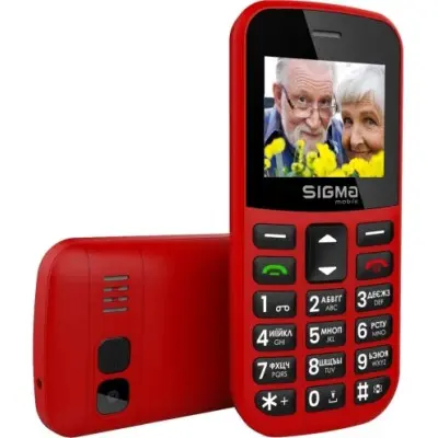 Мобільний телефон Sigma Comfort 50 EASY TYPE-C Red, Червоний