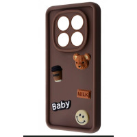 Чехол накладка Pretty Things Xiaomi Redmi Note 14 Pro 5G Коричневый/Медвеженок Чехол накладка Pretty Things Xiaomi Redmi Note 14 Pro 5G Коричневый/Медвеженок