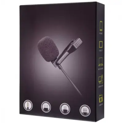 Мікрофон Петличний 3.5мм Black, Чорний Мікрофон Петличний 3.5мм Black, Чорний