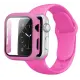 Ремешок Apple Watch 38мм Силикон+ стекло Розовый