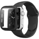 Ремінець Apple Watch 38мм Силікон+скло  чорний