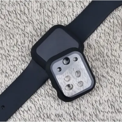 Ремінець Apple Watch 38мм Силікон+скло черный