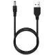 Кабель для роутеру USB- DC (5V 9V 12V) 5.5  2.1 мм Чорний