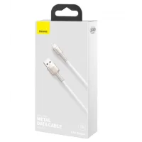 Кабель дата для телефону Baseus Cafule Metal Lightning 1м Білий