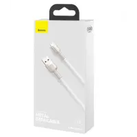 Кабель дата для телефону Baseus Cafule Metal Lightning 1м Белый