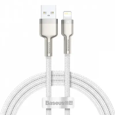 Кабель дата для телефону Baseus Cafule Metal Lightning 1м Белый