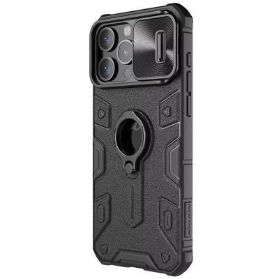 Чехол накладка Nillkin Camshield ArmorPhone 15 Pro Чёрная
