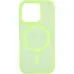 Чехол накладка Smoky MagSafe iPhone 15 Pro Зеленая/Fluorescent Green