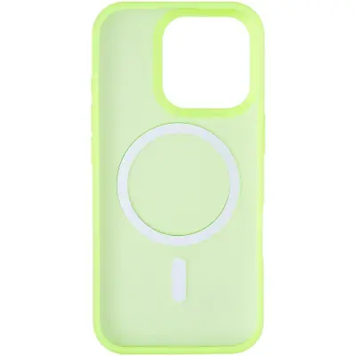 Чехол накладка Smoky MagSafe iPhone 15 Pro Зеленая/Fluorescent Green Чехол накладка Smoky MagSafe iPhone 15 Pro Зеленая/Fluorescent Green