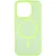 Чехол накладка Smoky MagSafe iPhone 16 Pro Зеленая/Fluorescent Green