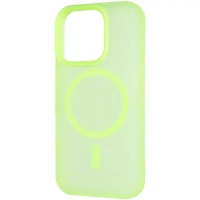 Чехол накладка Smoky MagSafe iPhone 16 Pro Зеленая/Fluorescent Green Чехол накладка Smoky MagSafe iPhone 16 Pro Зеленая/Fluorescent Green