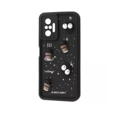 Чохол накладка Pretty Things Xiaomi Redmi Note 10 Pro Чорна/ Кава