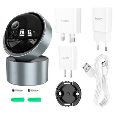 Смарт камера Hoco D5 Indoor PTZ HD camera поворотная Серая