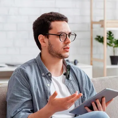 Бездротовий петличний мікрофон Hoco L20 Type-C Black, Чорний