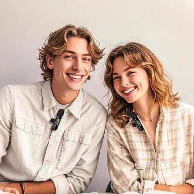 Бездротовий петличний мікрофон Hoco L20A Lightning + Type C Чорний