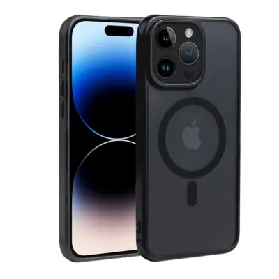 Чехол накладка Anti drop Camera MagSafe iPhone 14 Pro Max Черная