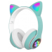 Bluetooth-навушники безпровідні TUCCI STN28 PRO Green дитячі з вушками кошеня, зелений