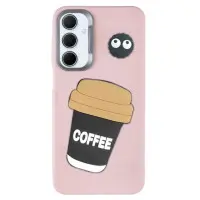 Чехол накладка Leather Toys Samsung A165 (A16 4G/5G) Coffee/Розовая