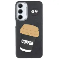 Чехол накладка Leather Toys Samsung A165 (A16 4G/5G) Coffee/Black