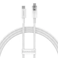 Кабель дата Baseus Explorer Type-C to Type-C 100W 1м Белый