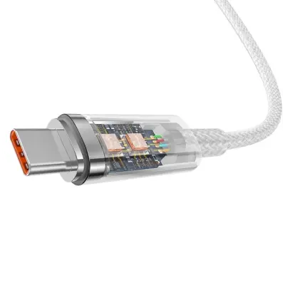 Кабель дата Baseus Explorer Type-C to Type-C 100W 1м Белый