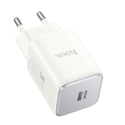 Мережевий зарядний пристрій Hoco N43  VistaPD 30W 1-Type-C Білий (Moonlight White)